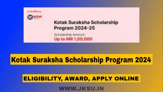Kotak Suraksha Scholarship Program 2024