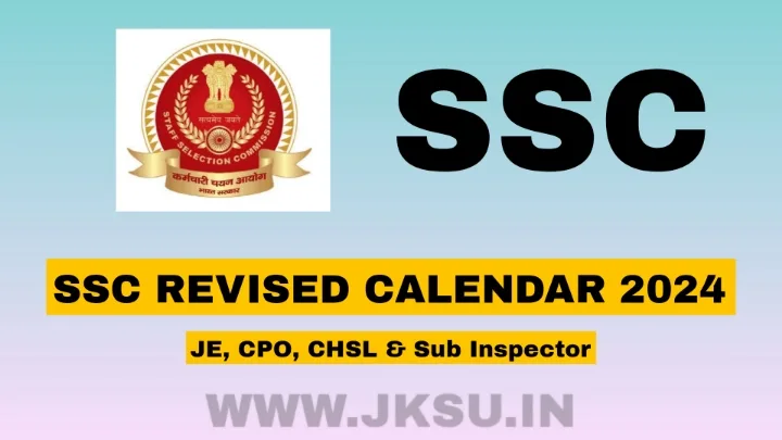 SSC Revised Calendar 2024