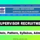 JKSSB Supervisor Recruitment 2024