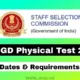 SSC GD Physical Test 2024