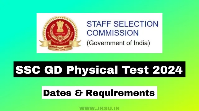 SSC GD Physical Test 2024