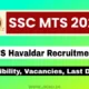 SSC MTS Havaldar Recruitment 2024