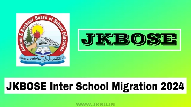 JKBOSE Inter School Migration 2024