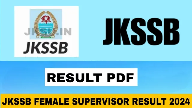 JKSSB Supervisor Result 2024