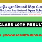 NIOS Class 10th result 2024