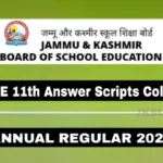 JKBOSE 11th Answer Scripts Collection Notification