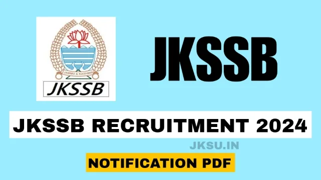 JKSSB Recruitment 2024